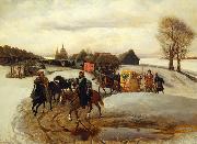 Vyacheslav Schwarz The Spring Pilgrimage of the Tsarina, under Tsar Aleksy Mihailovich china oil painting artist